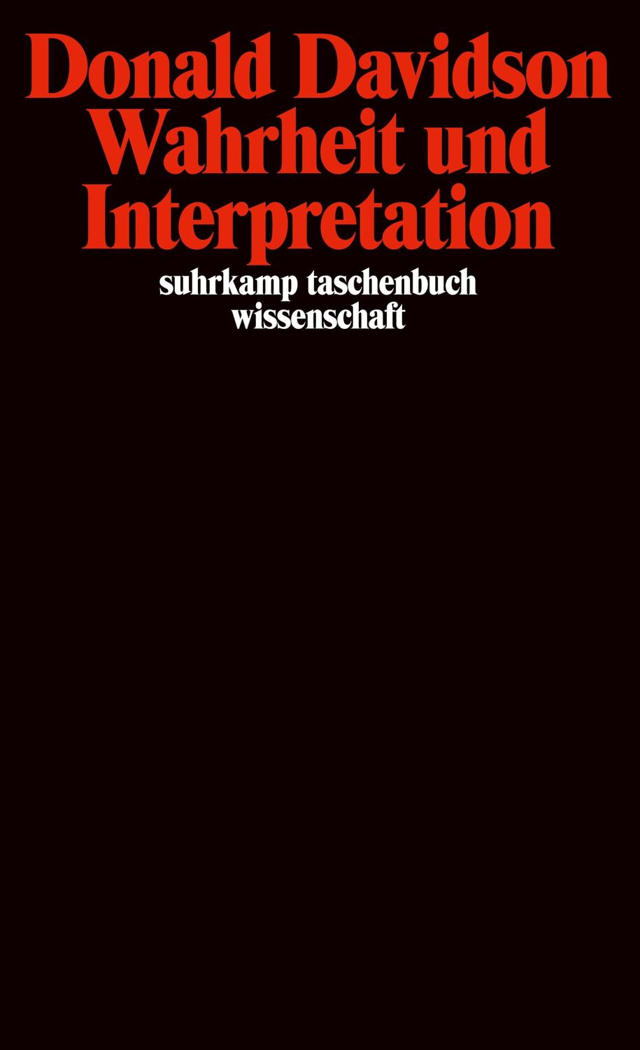 Cover: 9783518284964 | Wahrheit und Interpretation | Donald Davidson | Taschenbuch | 408 S.