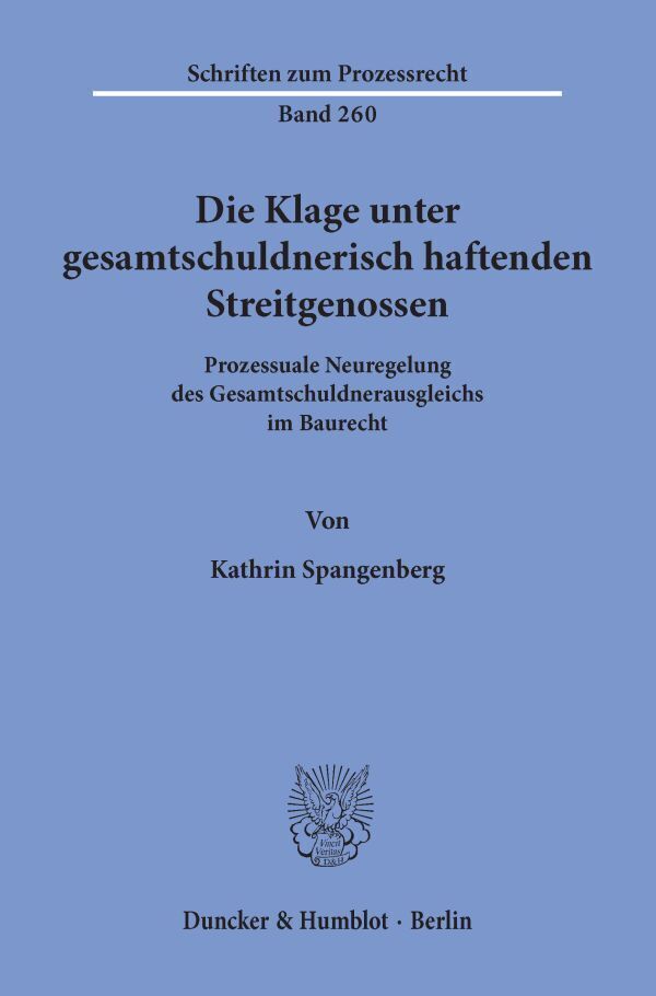 Cover: 9783428158669 | Die Klage unter gesamtschuldnerisch haftenden Streitgenossen. | Buch