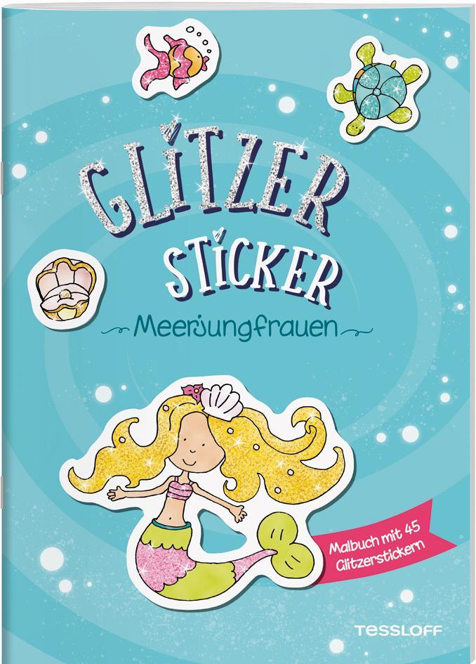 Cover: 9783788644604 | Glitzer-Sticker Malbuch. Meerjungfrauen | Mit 45 glitzernden Stickern