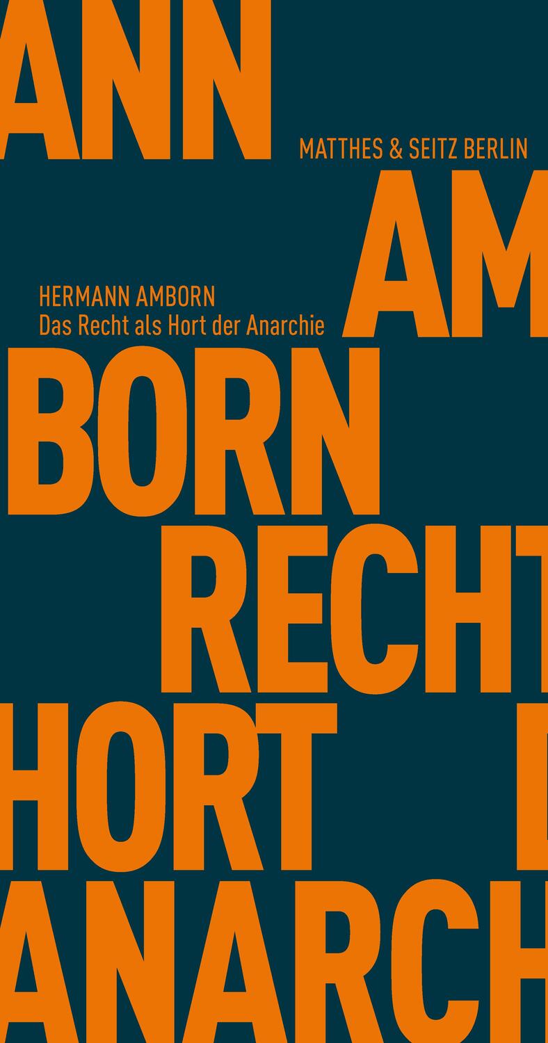 Cover: 9783957572400 | Das Recht als Hort der Anarchie | Hermann Amborn | Taschenbuch | 2016