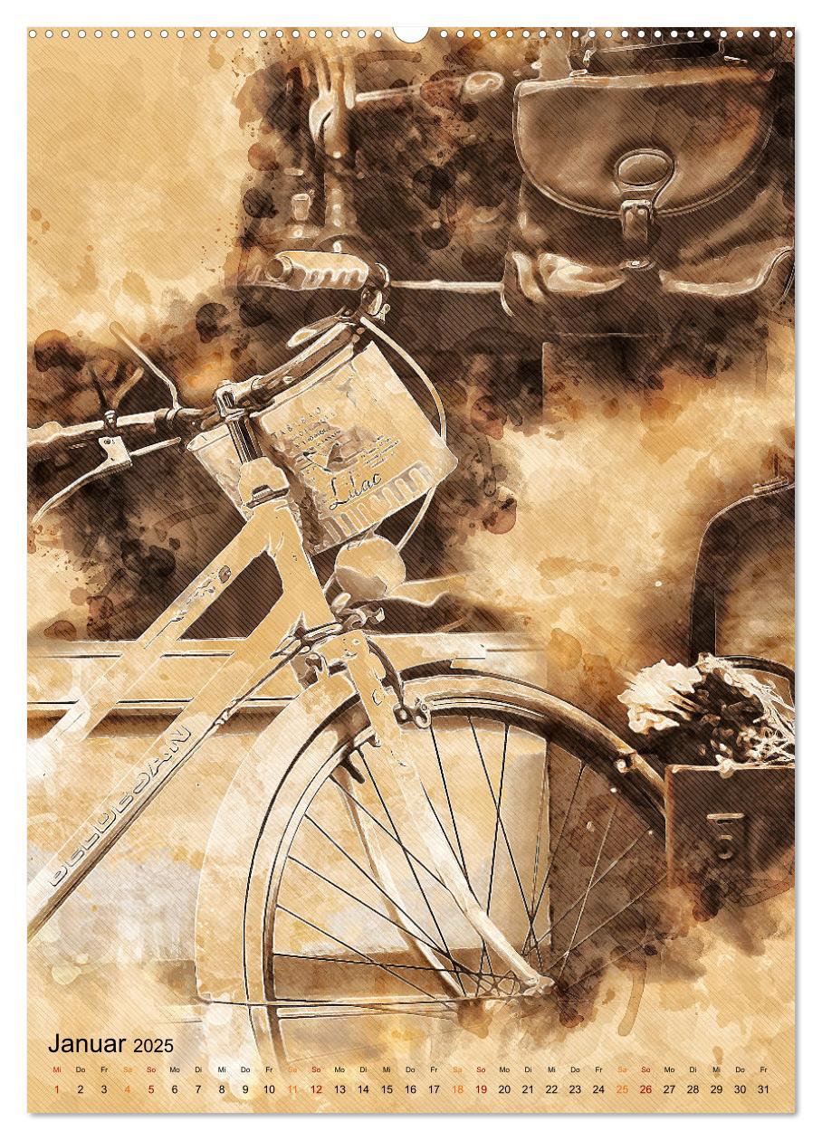 Bild: 9783435917617 | Fahrrad - Retro-Kalender (hochwertiger Premium Wandkalender 2025...