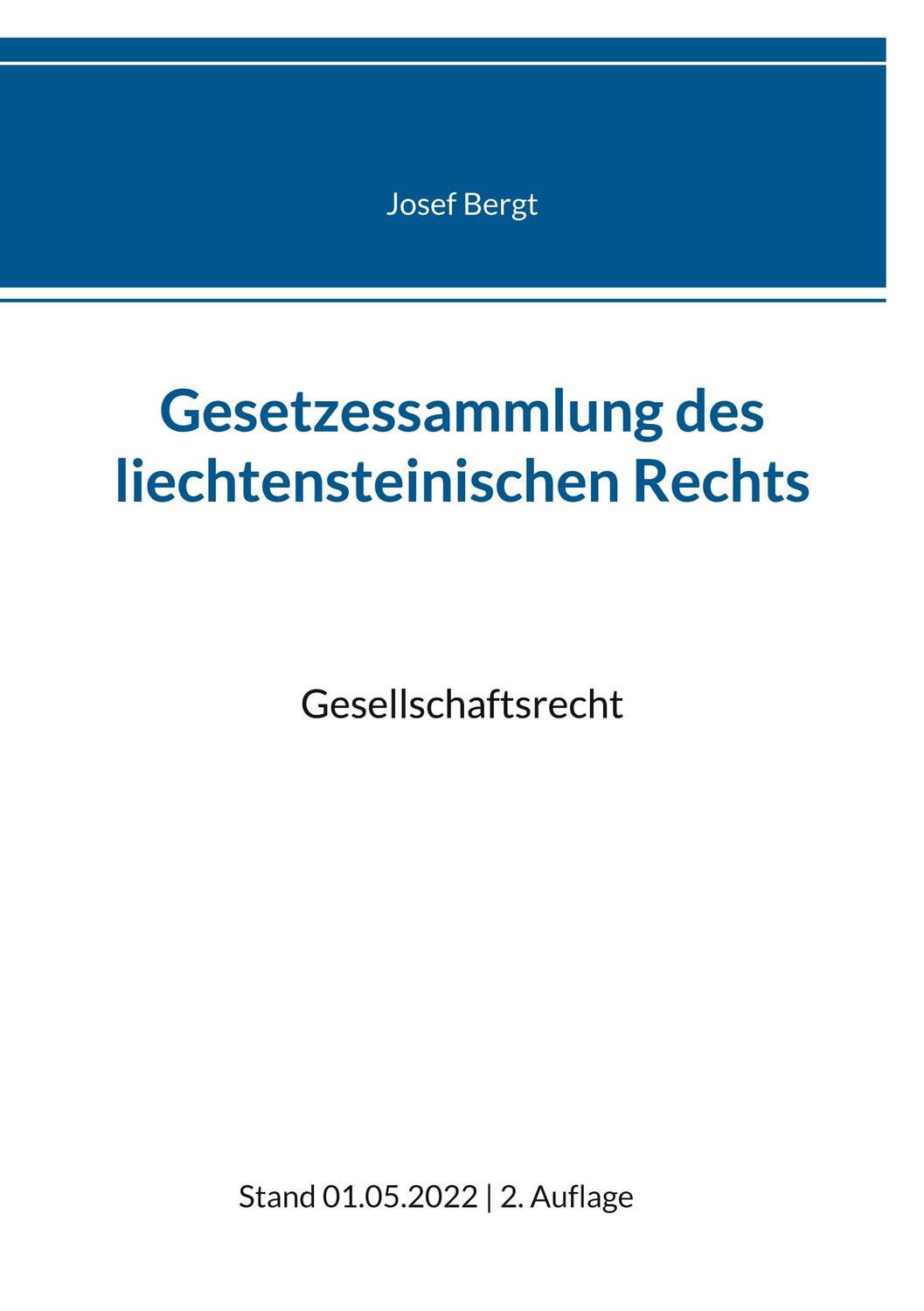 Cover: 9783751923958 | Gesetzessammlung des liechtensteinischen Rechts | Gesellschaftsrecht