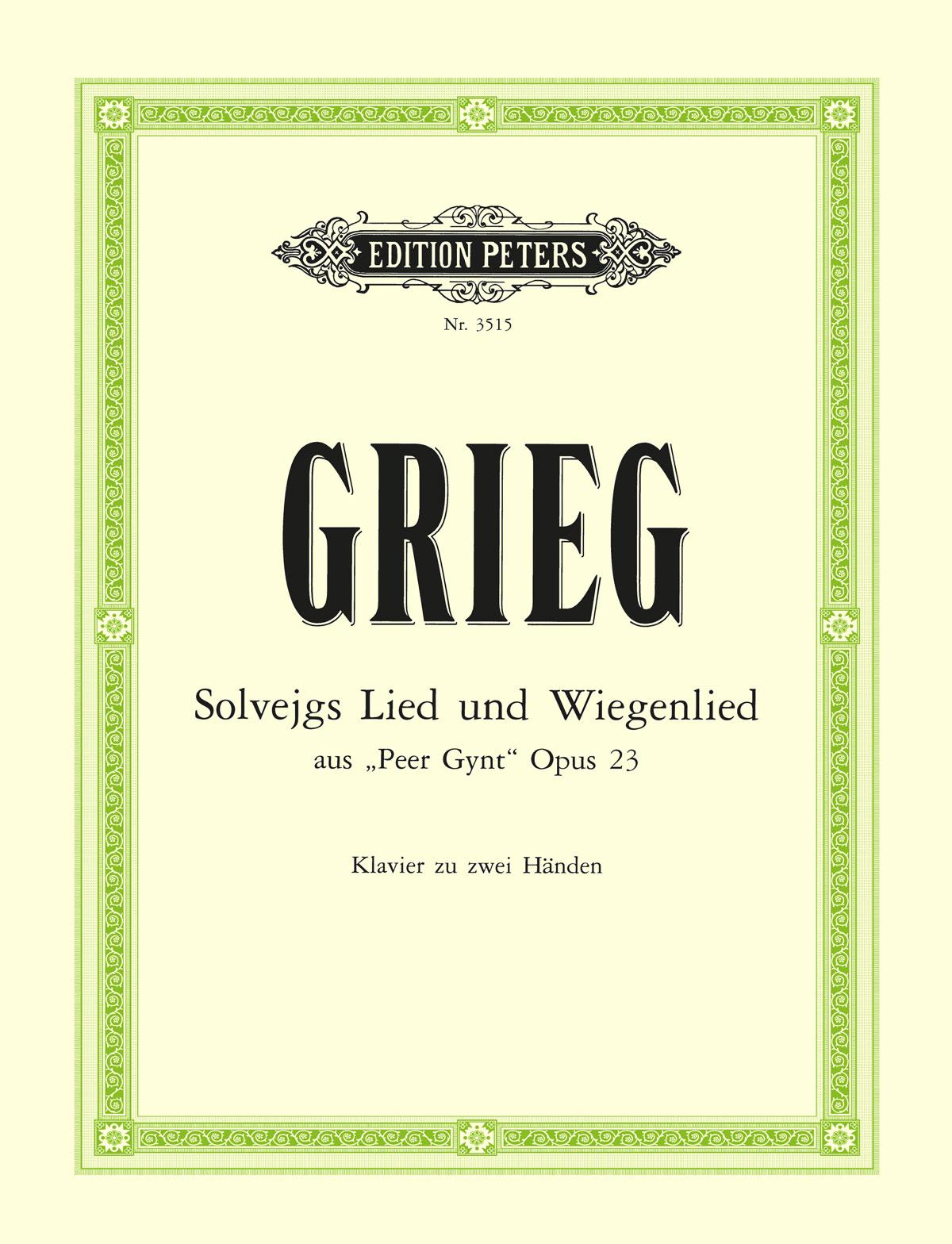 Cover: 9790014016418 | Solveig's Song Op.55 No. 4 &amp; Solveig's Cradle Song | Broschüre | 2001