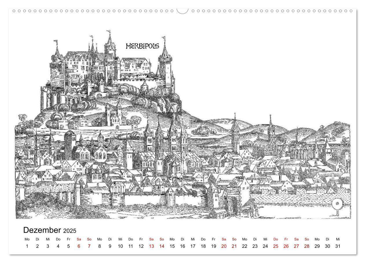 Bild: 9783435306480 | Schedelsche Weltchronik Deutsche Städte 1493 (Wandkalender 2025 DIN...