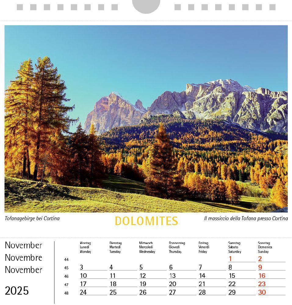 Bild: 9788887531633 | Dolomiten 2025, Postkartenkalender Querformat | Kalender | 2025