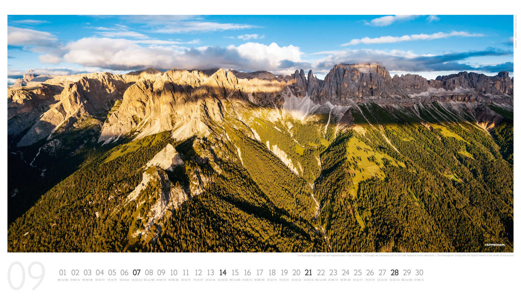 Bild: 9791280864154 | Luftbildkalender Dolomiten 2025 | Athesia-Tappeiner Verlag | Kalender