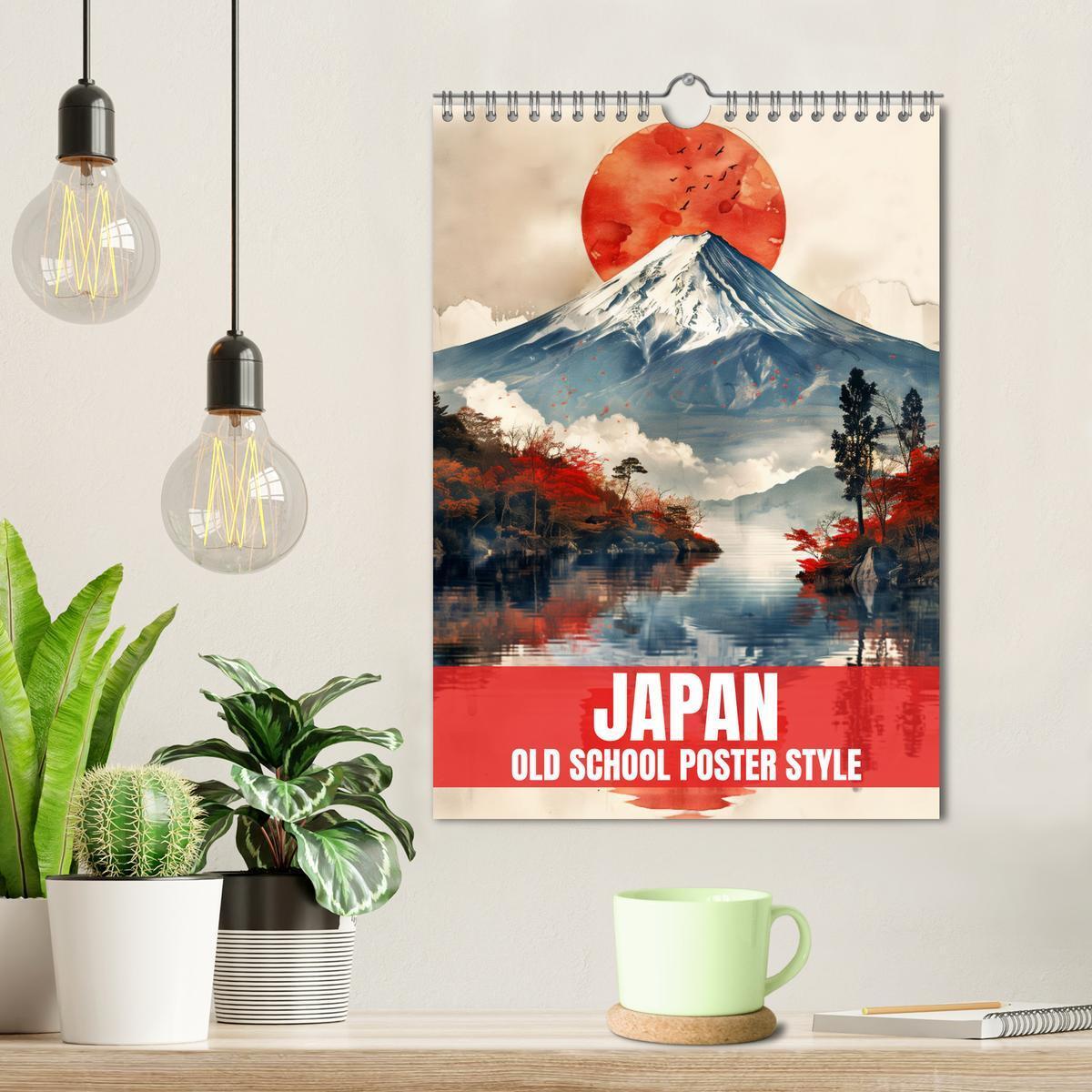 Bild: 9783435817559 | Japan - Old School Poster Style (Wandkalender 2025 DIN A4 hoch),...