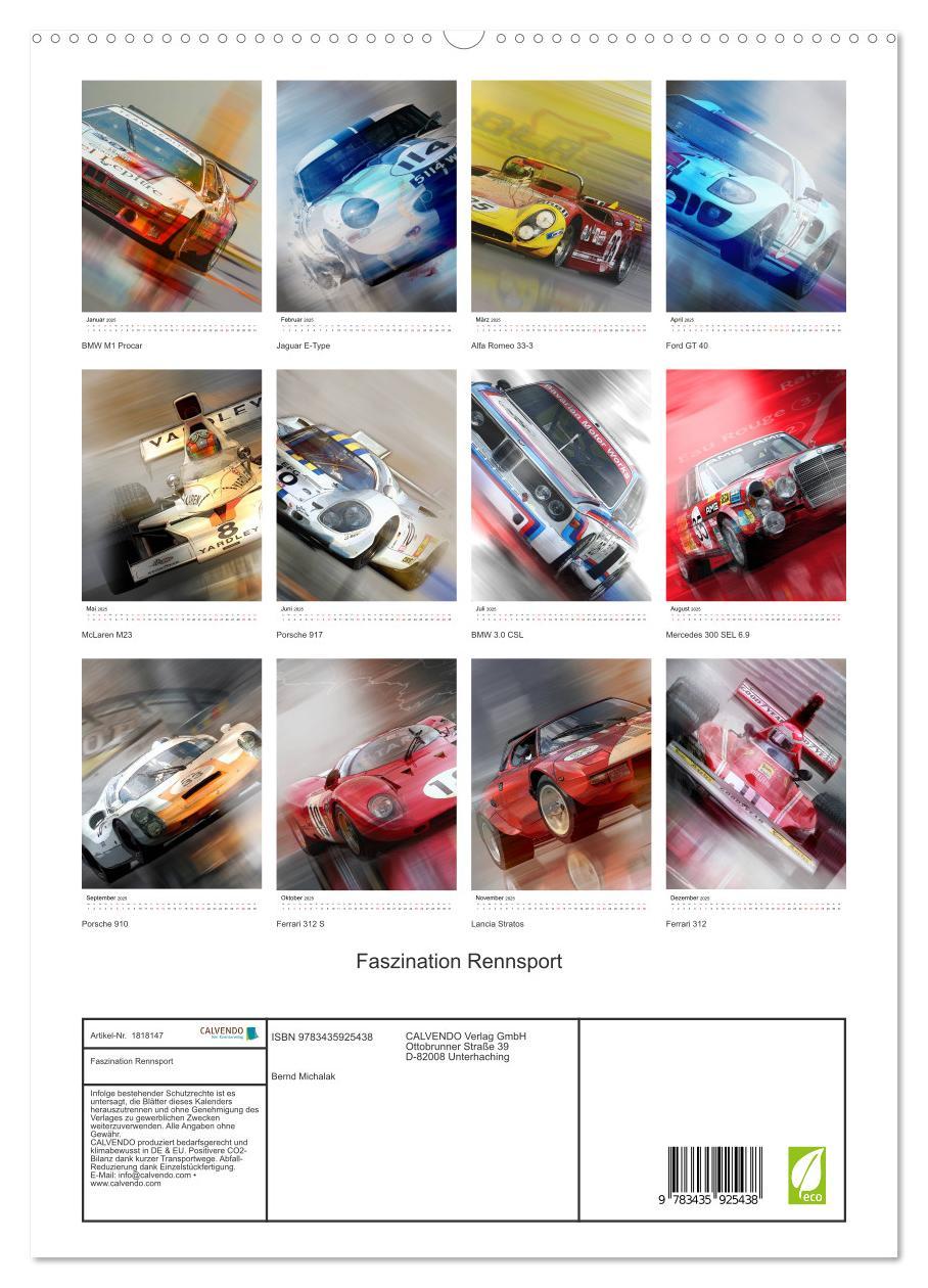 Bild: 9783435925438 | Faszination Rennsport (hochwertiger Premium Wandkalender 2025 DIN...