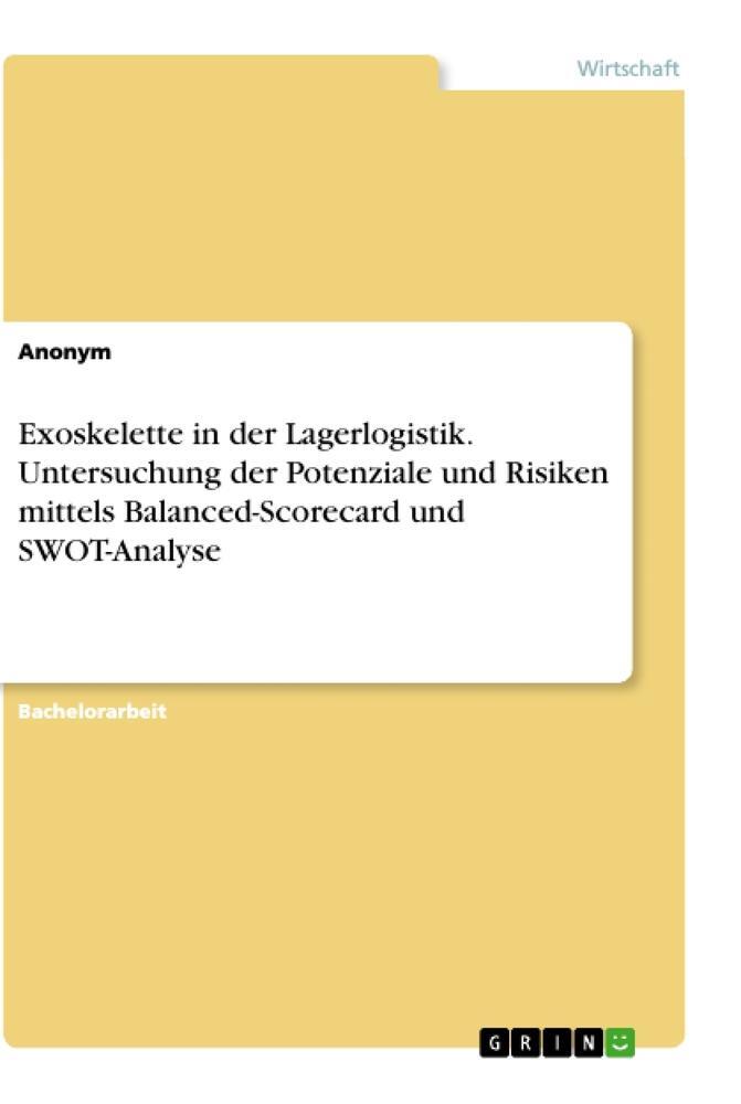 Cover: 9783346515667 | Exoskelette in der Lagerlogistik. Untersuchung der Potenziale und...
