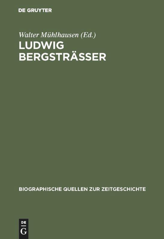 Cover: 9783486538717 | Ludwig Bergsträsser | Walter Mühlhausen | Buch | 415 S. | Deutsch