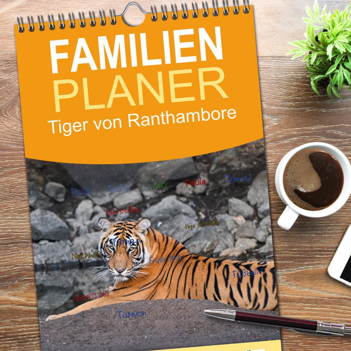 Bild: 9783457188422 | Familienplaner 2025 - Tiger von Ranthambore mit 5 Spalten...