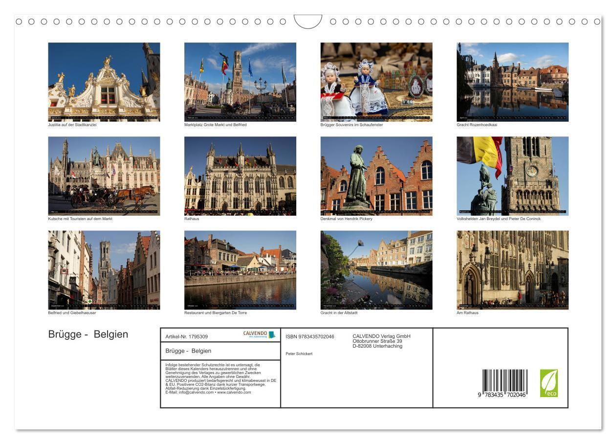 Bild: 9783435702046 | Brügge - Belgien (Wandkalender 2025 DIN A3 quer), CALVENDO...