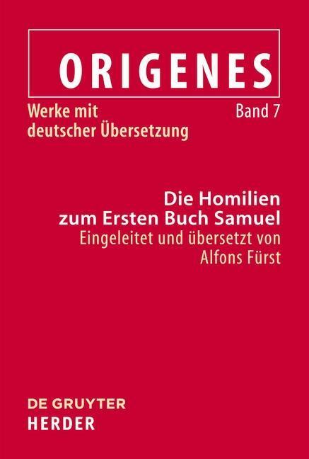 Cover: 9783110300888 | Die Homilien zum Ersten Buch Samuel | Buch | 318 S. | Deutsch | 2014