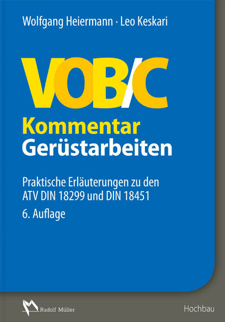 Cover: 9783481031169 | VOB/C Kommentar - Gerüstarbeiten | Wolfgang Heiermann (u. a.) | Buch