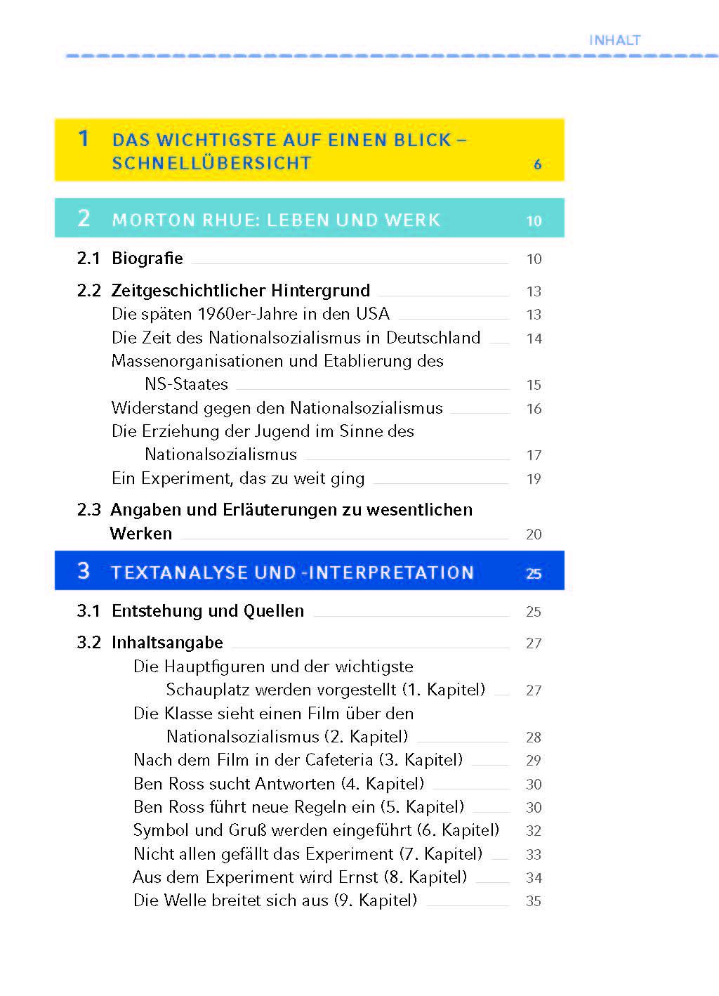 Bild: 9783804420717 | Die Welle - Textanalyse und Interpretation | Morton Rhue | Taschenbuch