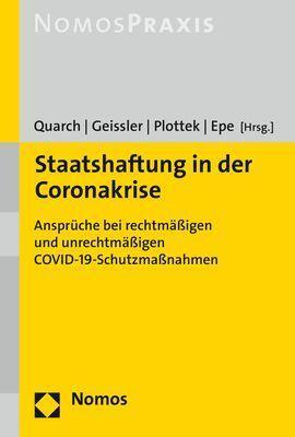 Cover: 9783848769995 | Staatshaftung in der Coronakrise | Benedikt M. Quarch (u. a.) | Buch