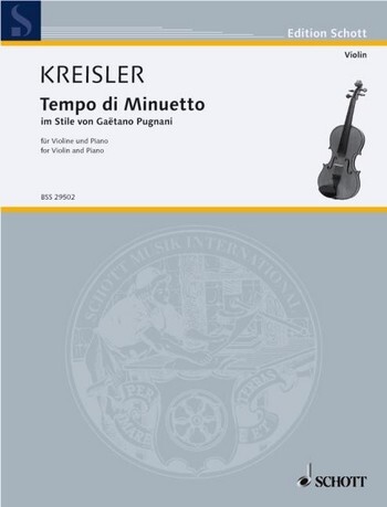 Cover: 9790001106764 | Tempo Di Minuetto | Fritz Kreisler | Buch | 1985 | Schott Music