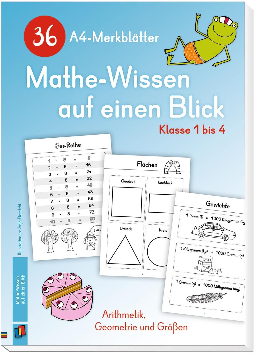 Bild: 9783834639981 | 36 A4-Merkblätter Mathe-Wissen auf einen Blick - Klasse 1 bis 4 | Buch
