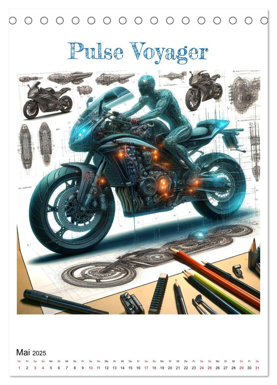 Bild: 9783435843923 | Motorräder der Zukunft (Tischkalender 2025 DIN A5 hoch), CALVENDO...