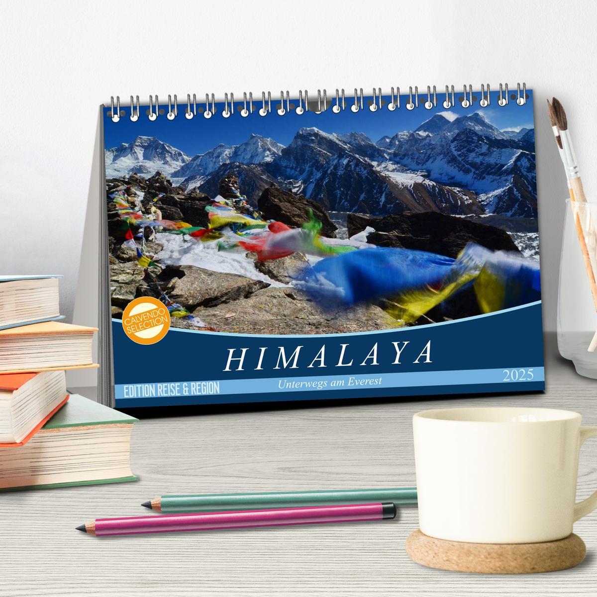 Bild: 9783435661992 | Himalaya (Tischkalender 2025 DIN A5 quer), CALVENDO Monatskalender