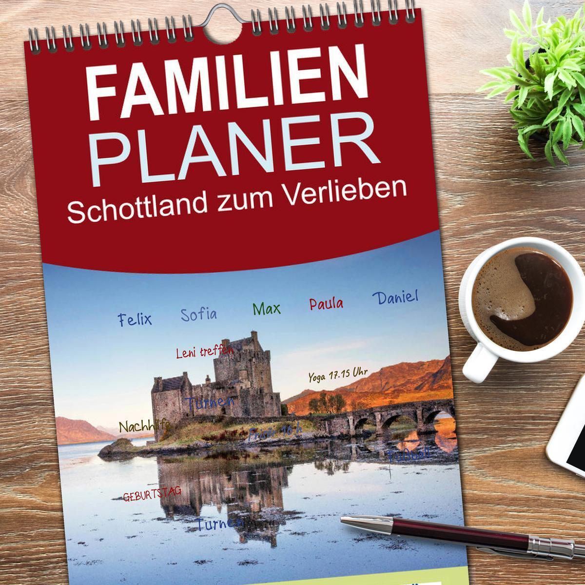 Bild: 9783457108598 | Familienplaner 2025 - Schottland zum Verlieben mit 5 Spalten...