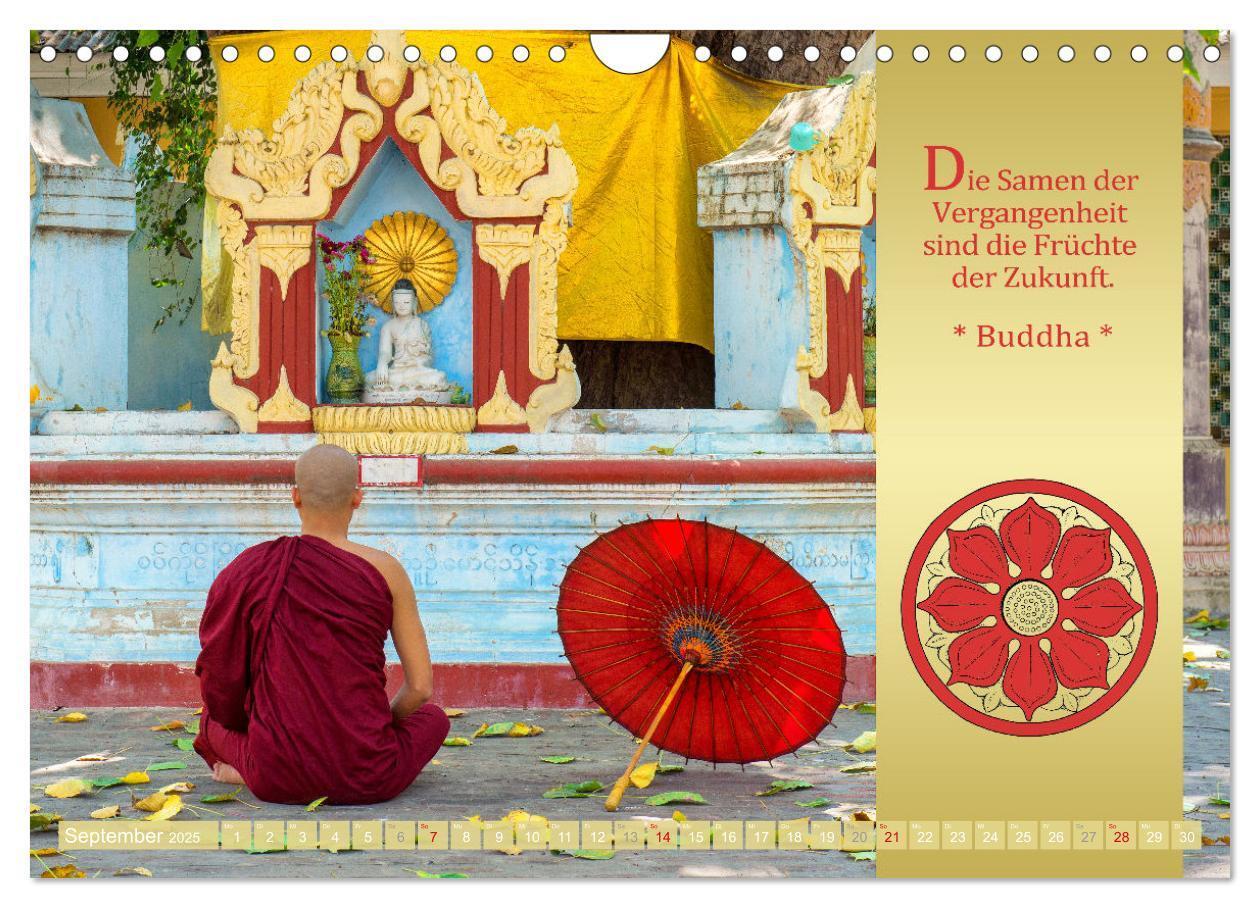 Bild: 9783435081745 | BUDDHAS WORTE - Buddhistische Weisheiten (Wandkalender 2025 DIN A4...