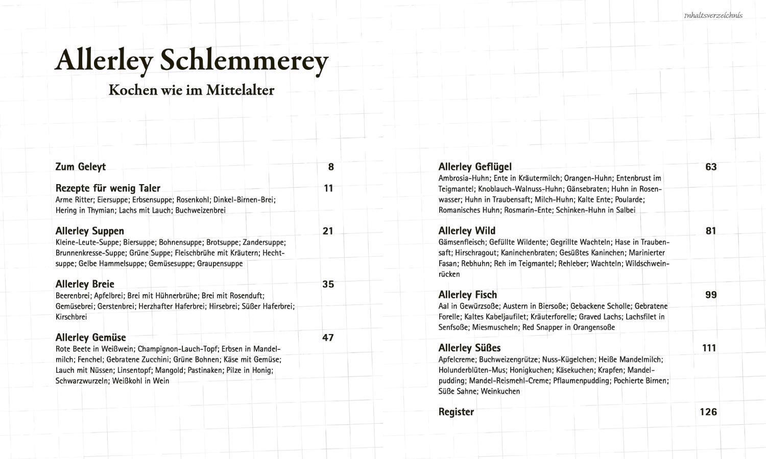 Bild: 9783939722182 | Allerley Schlemmerey | Kochen wie im Mittelalter | Buch | 128 S.
