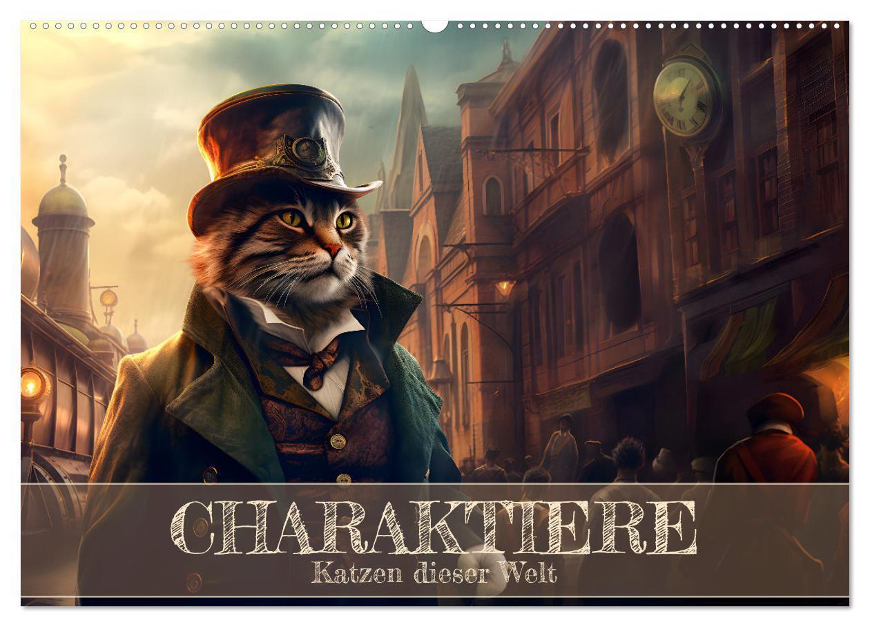 Cover: 9783383715556 | Charaktiere Katzen dieser Welt (Wandkalender 2024 DIN A2 quer),...