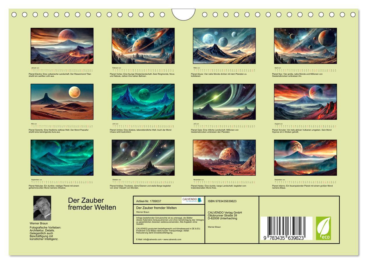 Bild: 9783435639823 | Der Zauber fremder Welten (Wandkalender 2025 DIN A4 quer), CALVENDO...