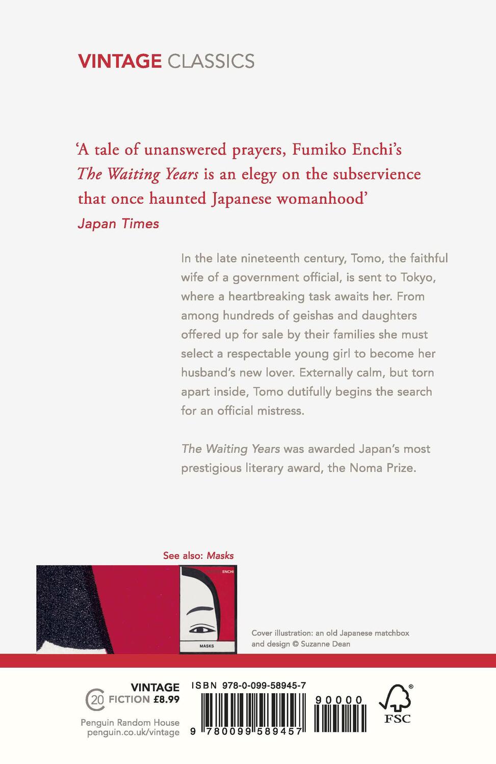 Rückseite: 9780099589457 | The Waiting Years | Fumiko Enchi | Taschenbuch | Englisch | 2019