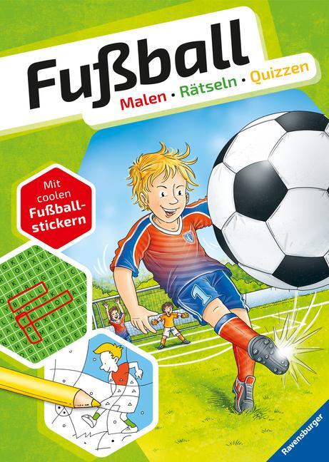 Cover: 9783473417155 | Fußball. Malen - Rätseln - Quizzen | Falko Honnen (u. a.) | Buch