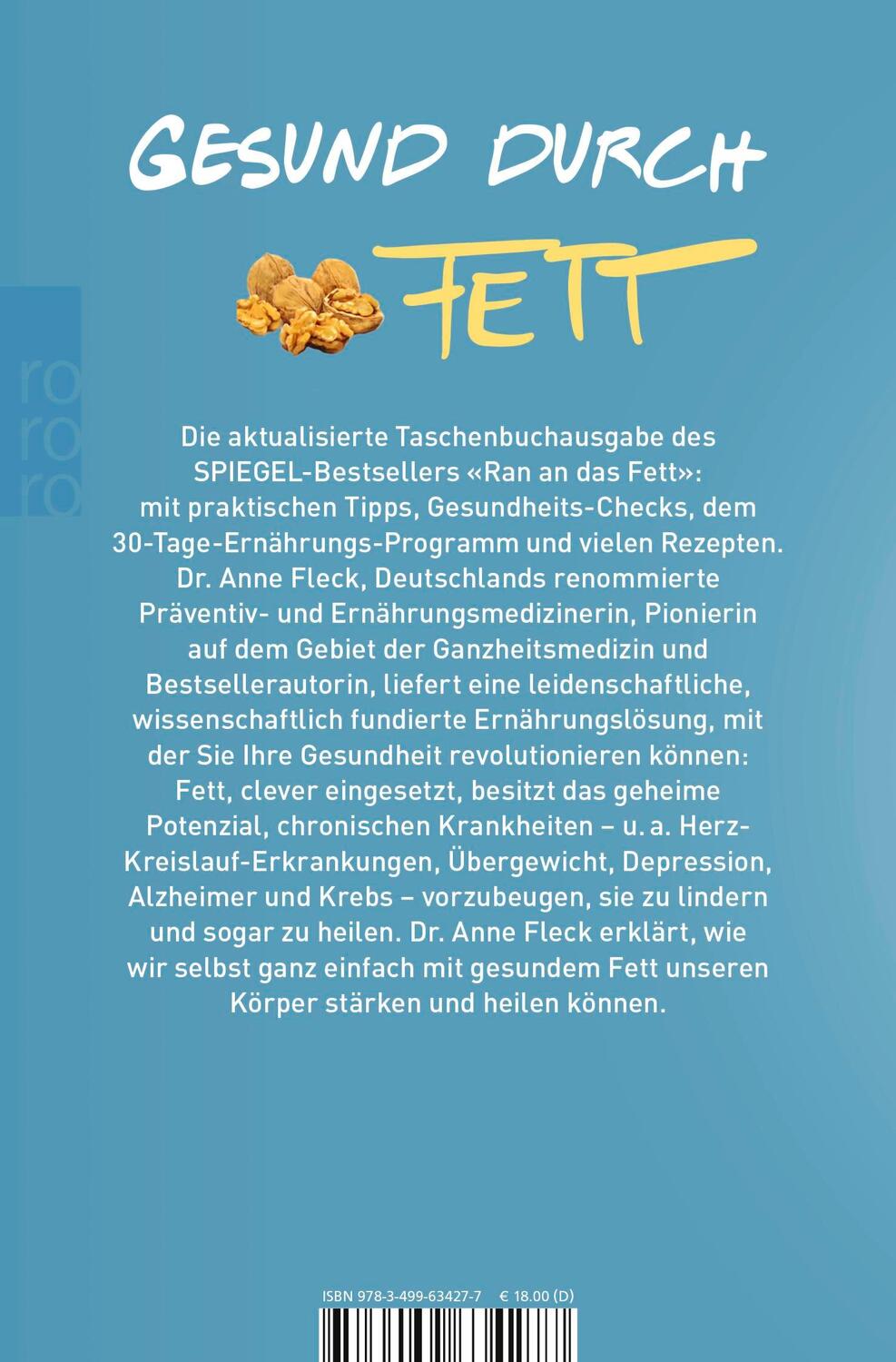 Rückseite: 9783499634277 | Ran an das Fett - Das Praxisbuch | Anne Fleck | Taschenbuch | 400 S.