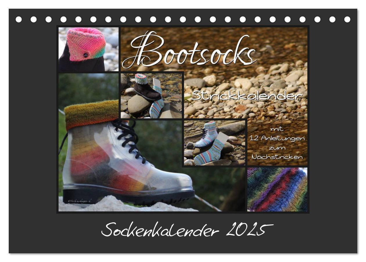 Cover: 9783435658862 | Sockenkalender Bootsocks 2025 (Tischkalender 2025 DIN A5 quer),...