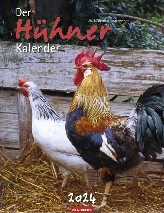 Cover: 9783840085598 | Der Hühner-Kalender 2024. Wandkalender 2024 mit Hühnerfotos des...