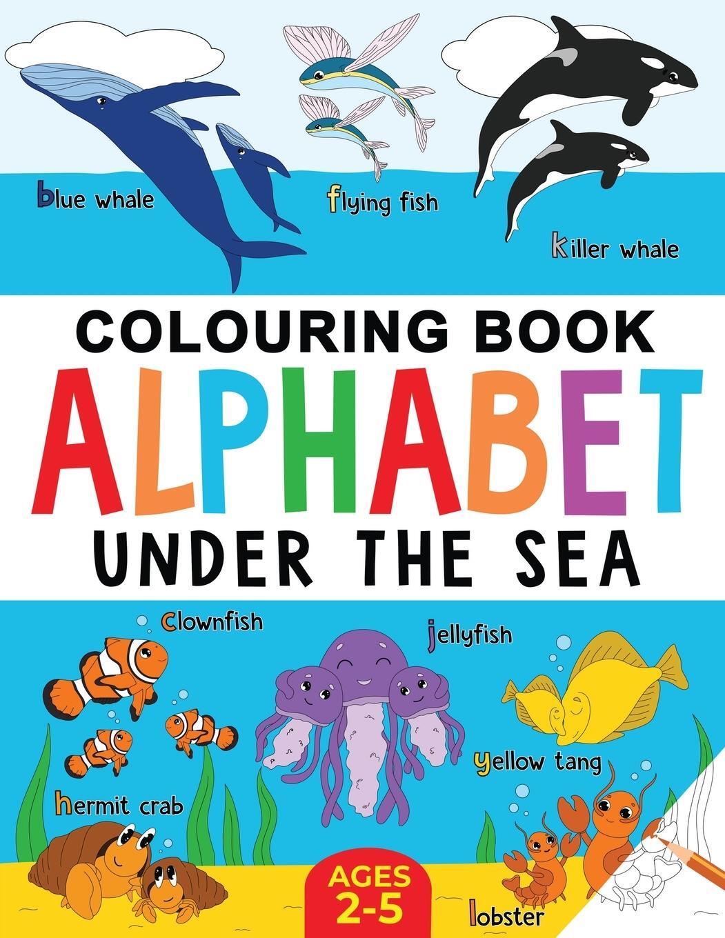 Cover: 9781915454003 | Under the Sea Colouring Book for Children | Fairywren Publishing