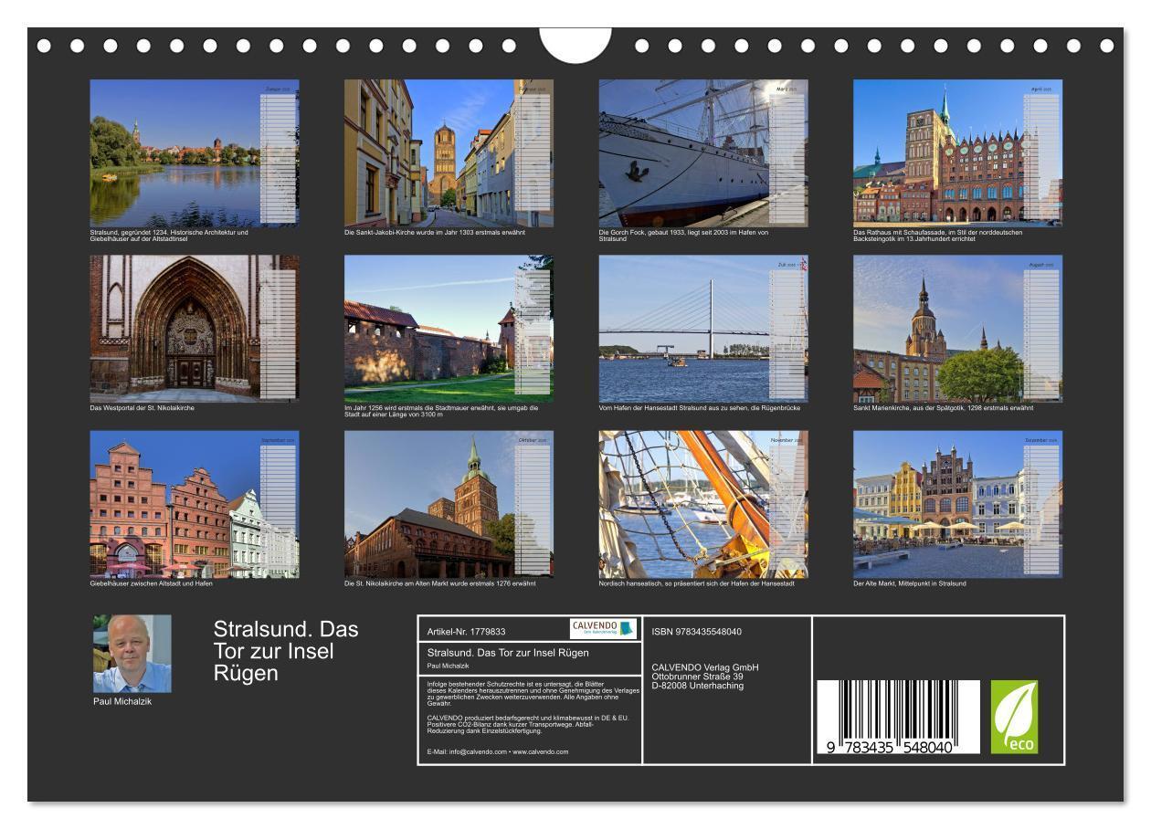 Bild: 9783435548040 | Stralsund. Das Tor zur Insel Rügen (Wandkalender 2025 DIN A4 quer),...