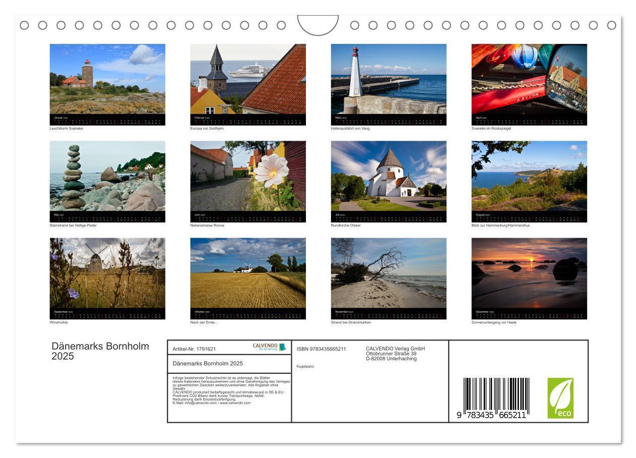 Bild: 9783435665211 | Dänemarks Bornholm 2025 (Wandkalender 2025 DIN A4 quer), CALVENDO...