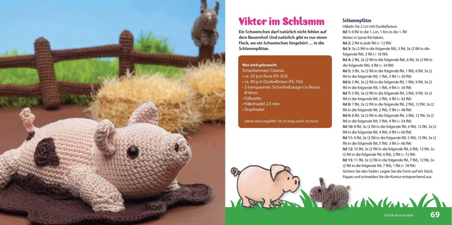 Bild: 9783809436645 | Meine kleine Kuschelfarm | Bauernhof zum Häkeln und Spielen | Krukkert