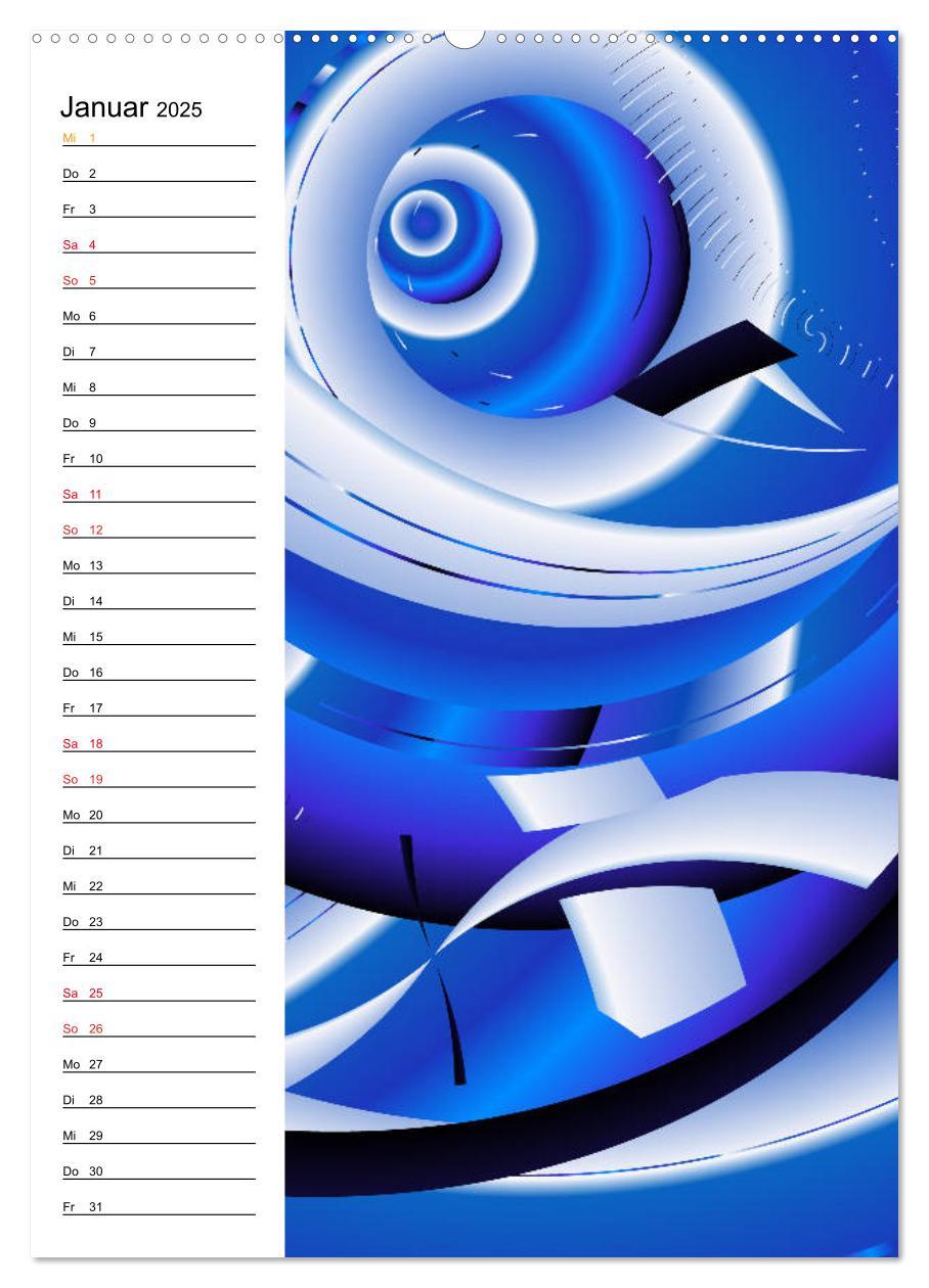 Bild: 9783435935680 | Geometrische Raumeindrücke Planer (Wandkalender 2025 DIN A2 hoch),...