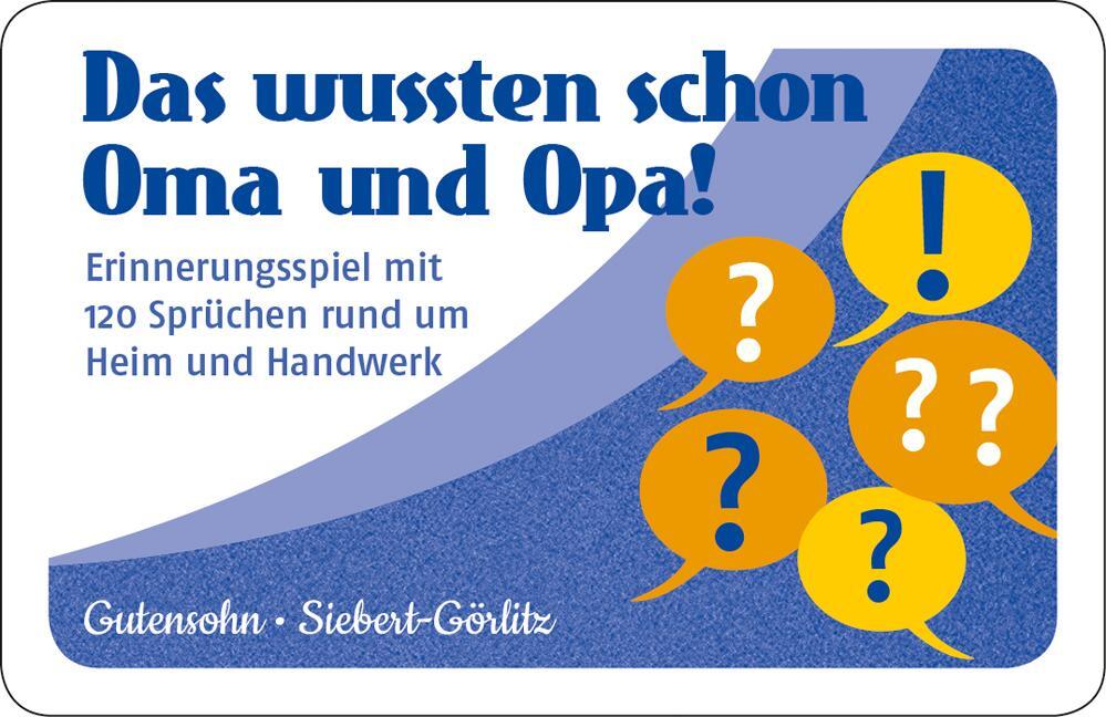 Cover: 9783497028610 | Das wussten schon Oma und Opa! | Stefan Gutensohn (u. a.) | Spiel