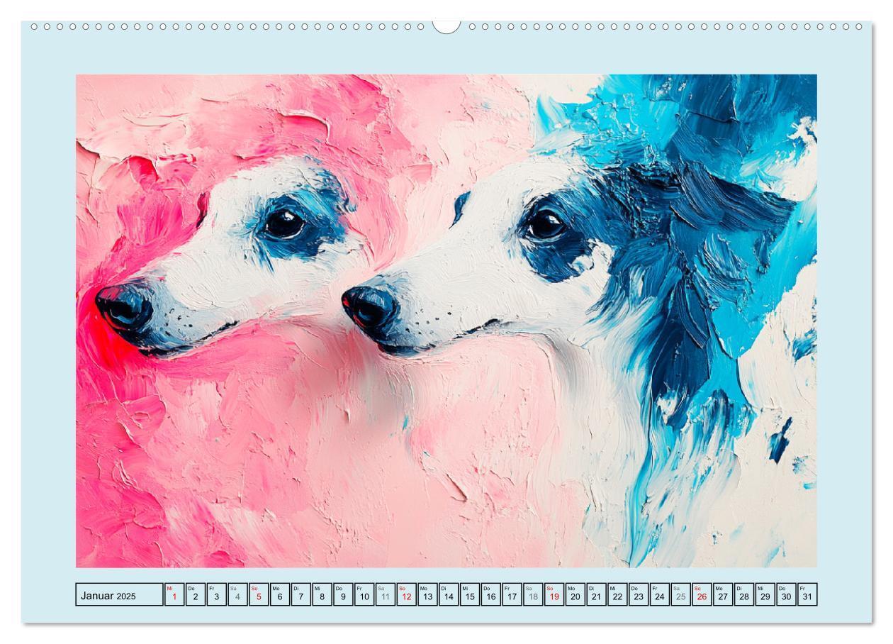 Bild: 9783457200834 | Hunde Paintings. Moderne Portraits in Öloptik (Wandkalender 2025...