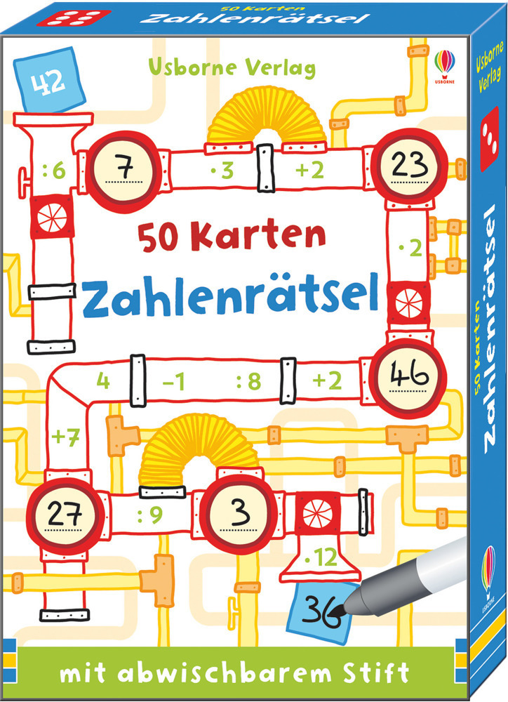 Cover: 9781782322924 | 50 Karten: Zahlenrätsel | mit abwischbarem Stift | Sarah Khan (u. a.)