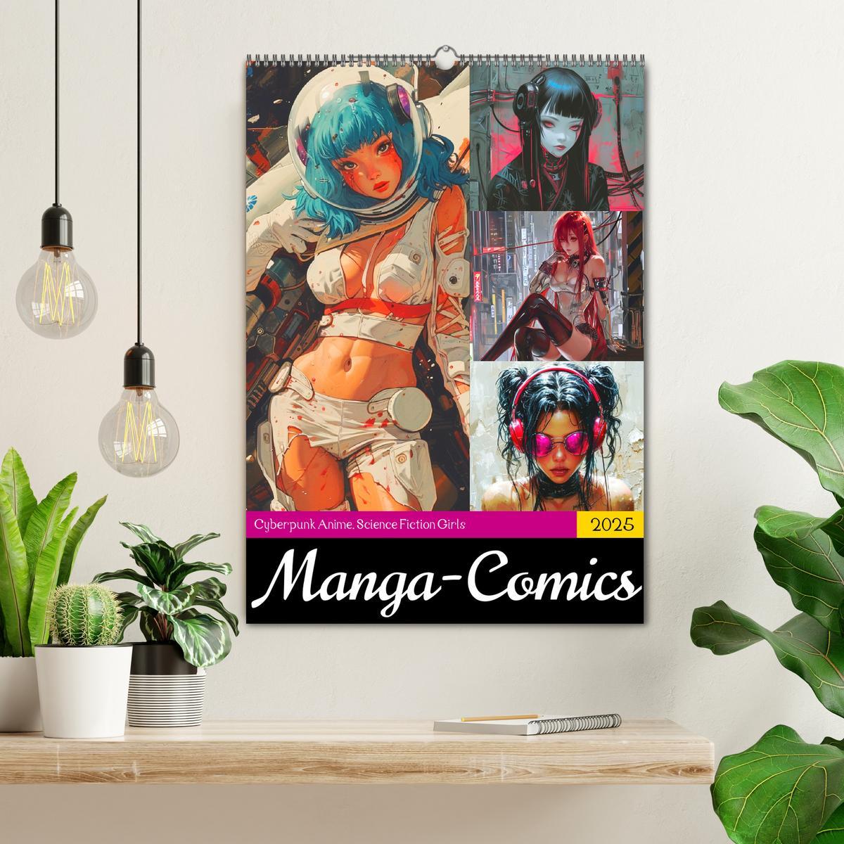 Bild: 9783383812880 | Manga-Comics. Cyberpunk Anime. Science Fiction Girls (Wandkalender...