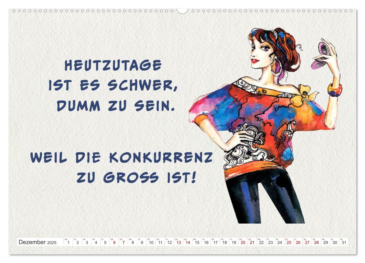 Bild: 9783383927256 | Frech aber ehrlich (Wandkalender 2025 DIN A2 quer), CALVENDO...