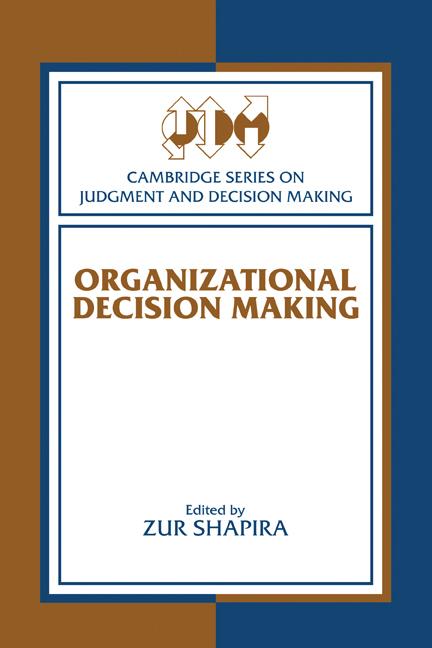 Cover: 9780521890502 | Organizational Decision Making | Zur Shapira | Taschenbuch | Englisch