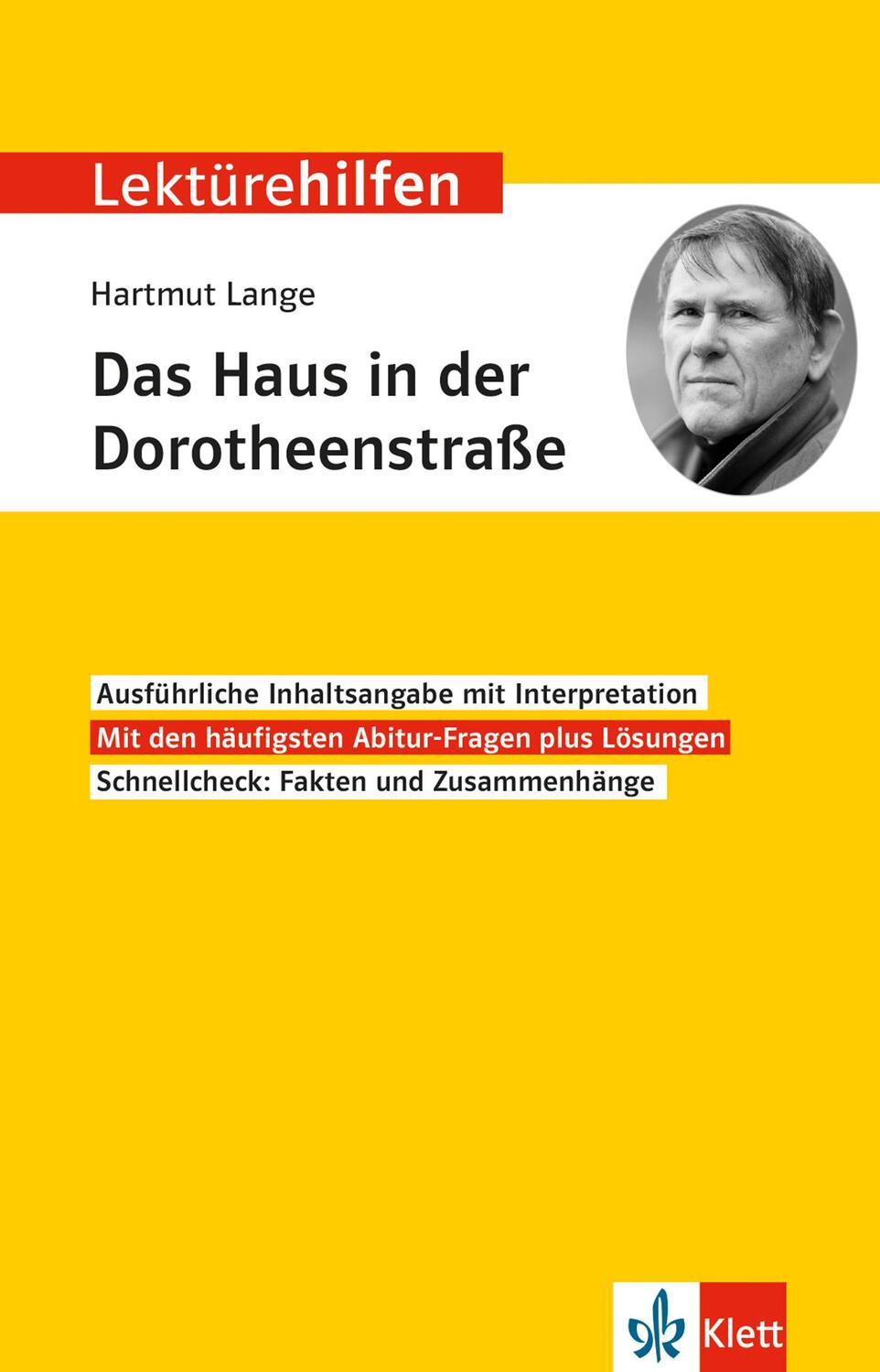 Cover: 9783129231388 | Lektürehilfen Hartmut Lange "Das Haus in der Dorotheenstraße" | Buch