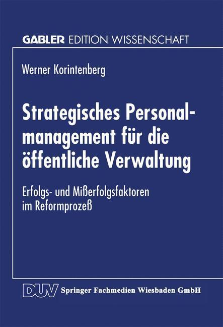Cover: 9783824465927 | Strategisches Personalmanagement für die öffentliche Verwaltung | Buch
