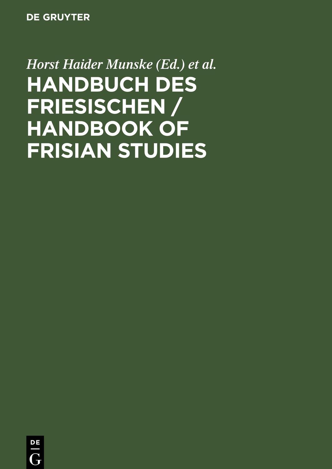 Cover: 9783484730489 | Handbuch des Friesischen. Handbook of Frisian Studies | Dtsch.-Engl.