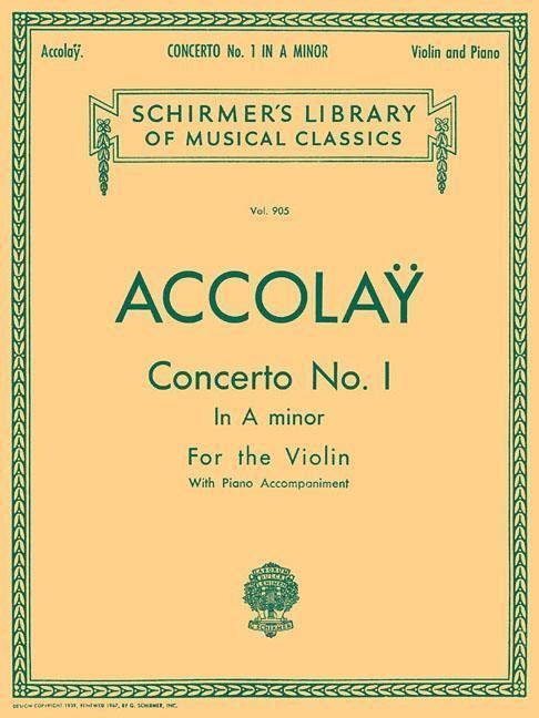 Cover: 9780793554454 | Concerto No. 1 in a Minor: Schirmer Library of Classics Volume 905...