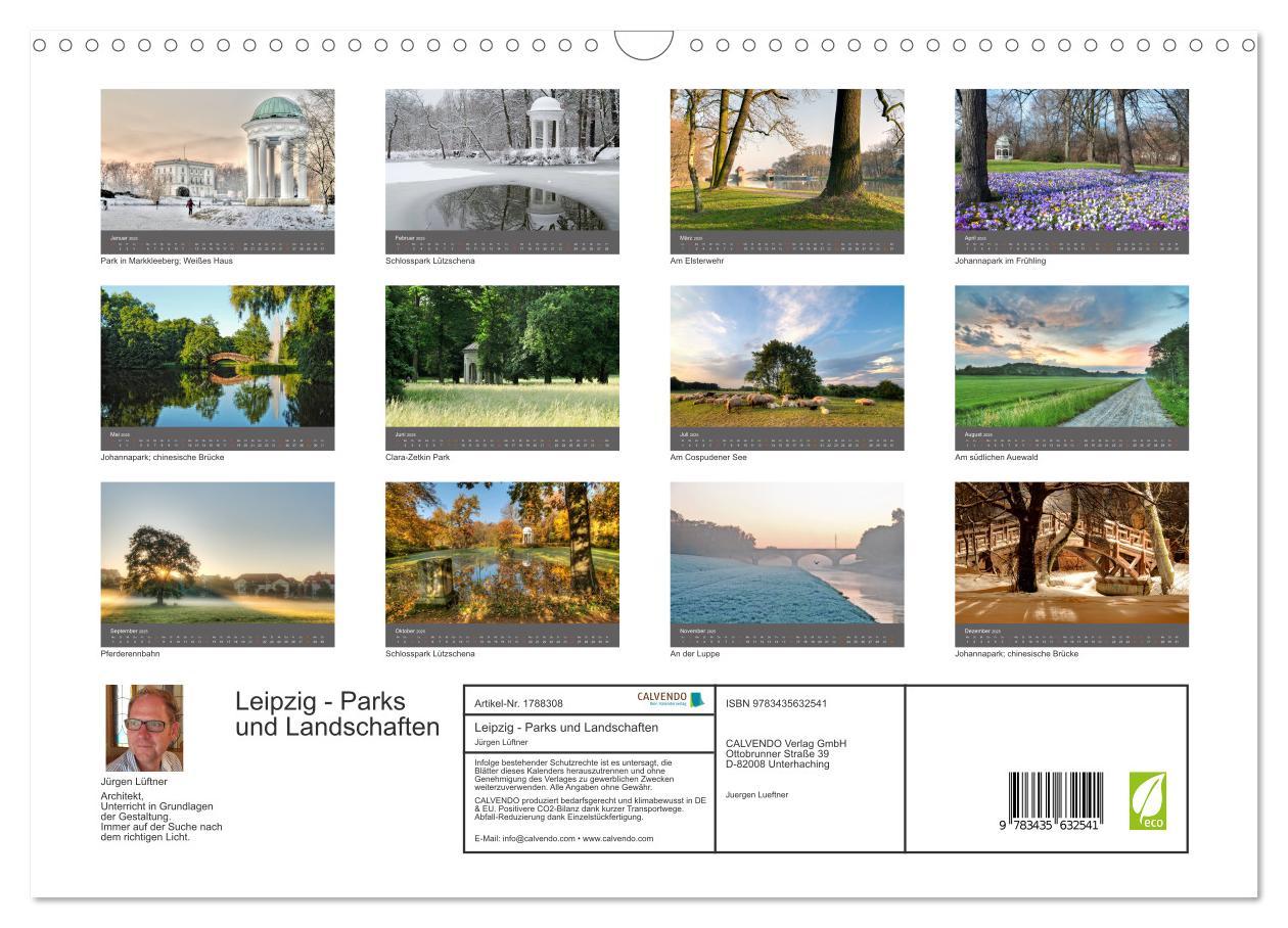 Bild: 9783435632541 | Leipzig - Parks und Landschaften (Wandkalender 2025 DIN A3 quer),...